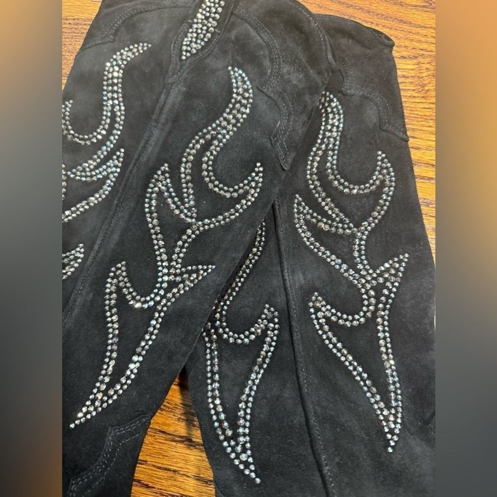 Free People Nashville Nights Boots sparkling, tall Western style embellished - Picture 4 of 8